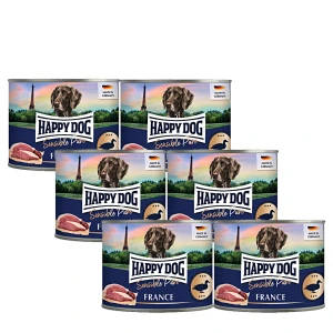 Happy Dog Sensible Pur France Kacsa színhús konzerv 6x200g